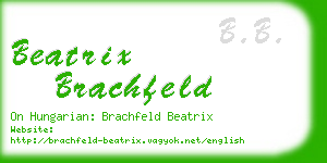 beatrix brachfeld business card